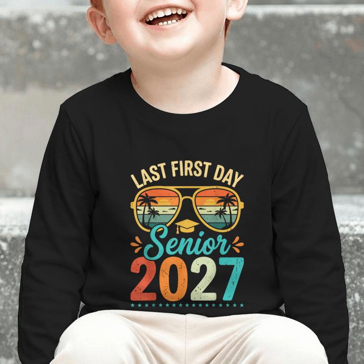 Last First Day Senior 2027 Back To School Students Tee Graphic Toddler Long Sleeve Tee