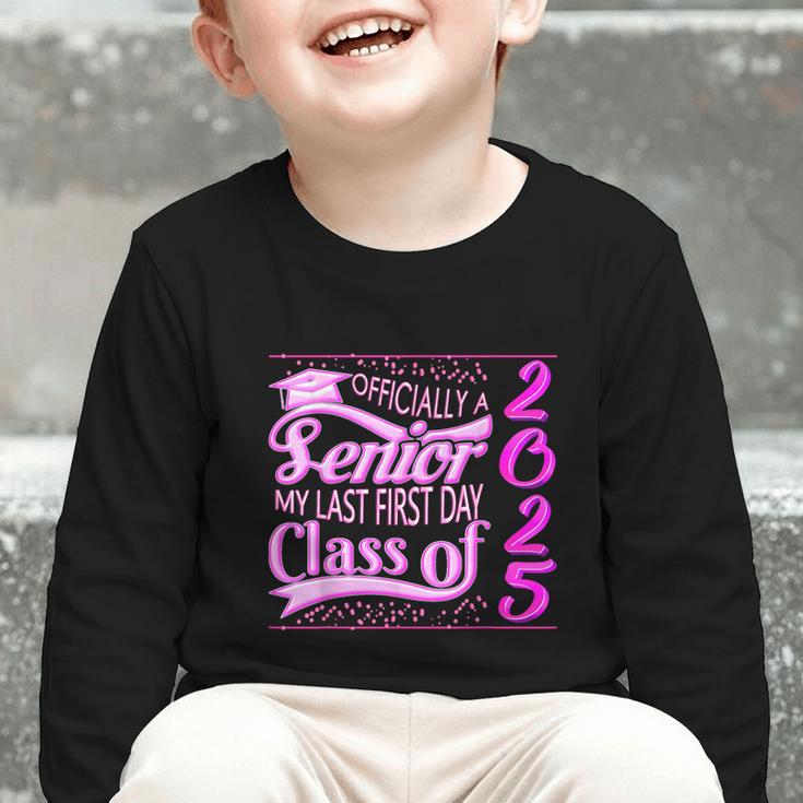 My Last First Day Senior Back To School 2025 Class Of 2025 Graphic Toddler Long Sleeve Tee My Last First Day Senior Back To School 2025 Class Of 2025 Graphic Toddler Long Sleeve Tee