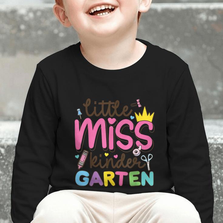 Little Miss Kindergarten First Day Back To School Girls Cute Graphic Toddler Long Sleeve Tee Little Miss Kindergarten First Day Back To School Girls Cute Graphic Toddler Long Sleeve Tee