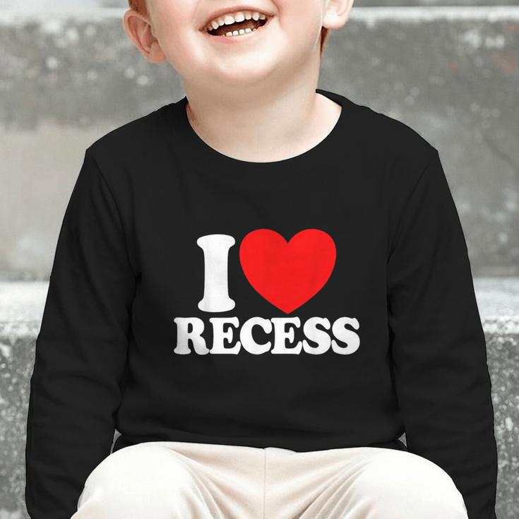 I Love Recess Red Heart Back To School Kids Recess Graphic Toddler Long Sleeve Tee I Love Recess Red Heart Back To School Kids Recess Graphic Toddler Long Sleeve Tee