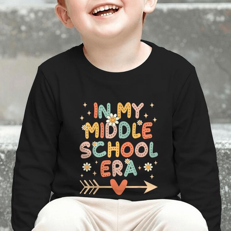 In My Middle School Era Back To School Outfits For Teache Graphic Toddler Long Sleeve Tee In My Middle School Era Back To School Outfits For Teache Graphic Toddler Long Sleeve Tee