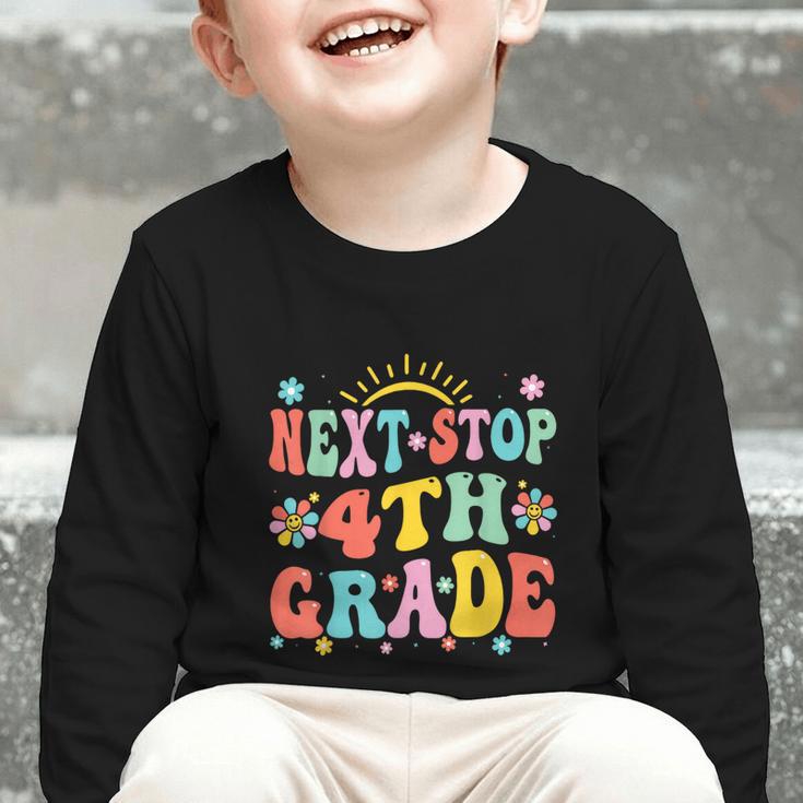 Next Stop 4th Grade Graduation To Forth Grade Back To School Graphic Toddler Long Sleeve Tee Next Stop 4th Grade Graduation To Forth Grade Back To School Graphic Toddler Long Sleeve Tee