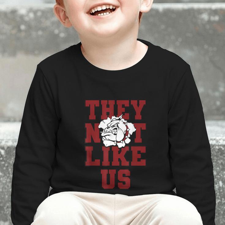 Not Like Bulldog Back To School Spirit M Graphic Toddler Long Sleeve Tee