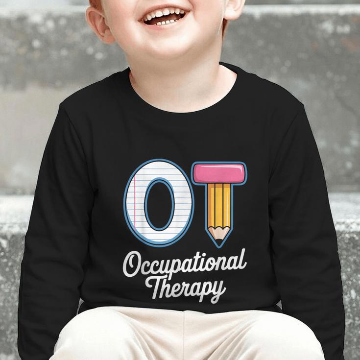 Occupational Therapy OT And COTA Back To School Graphic Toddler Long Sleeve Tee Occupational Therapy OT And COTA Back To School Graphic Toddler Long Sleeve Tee
