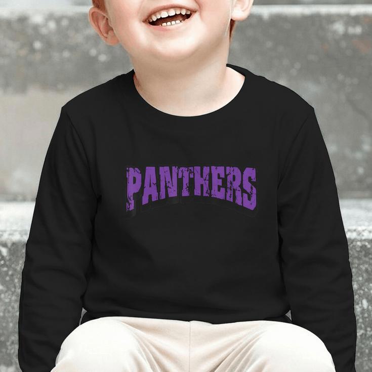 Panthers Back To School Spirit P Graphic Toddler Long Sleeve Tee