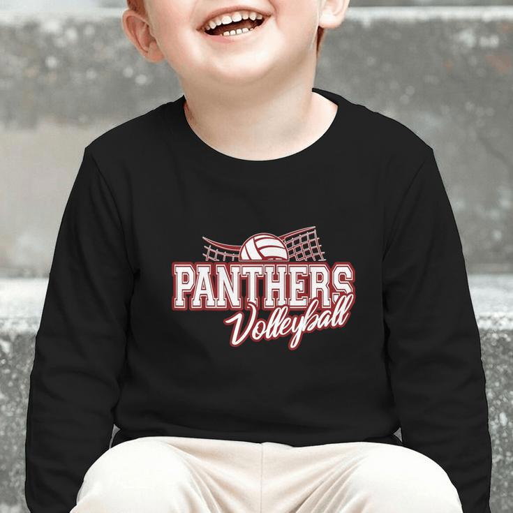 Panthers Volleyball Back To School Spirit M Graphic Toddler Long Sleeve Tee