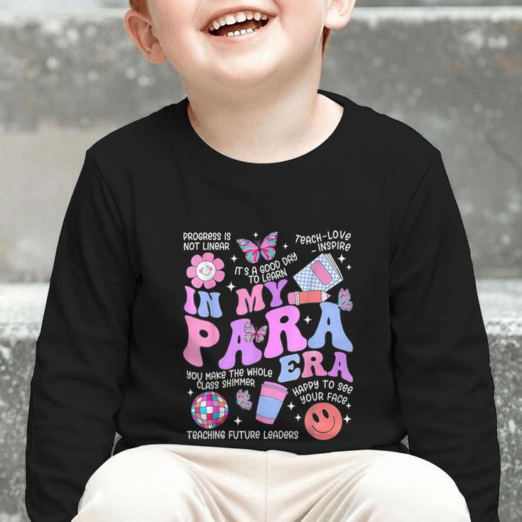 In My Para Era Paraprofessional Paraeducator Back To School Graphic Toddler Long Sleeve Tee In My Para Era Paraprofessional Paraeducator Back To School Graphic Toddler Long Sleeve Tee