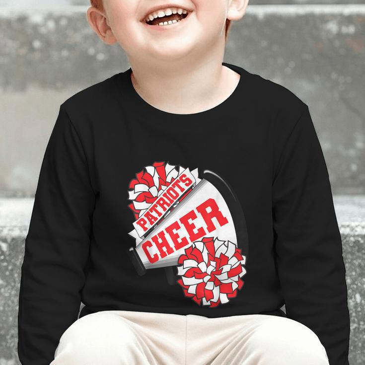 Patriots Cheer Back To School Cheerleading Spirit R Graphic Toddler Long Sleeve Tee