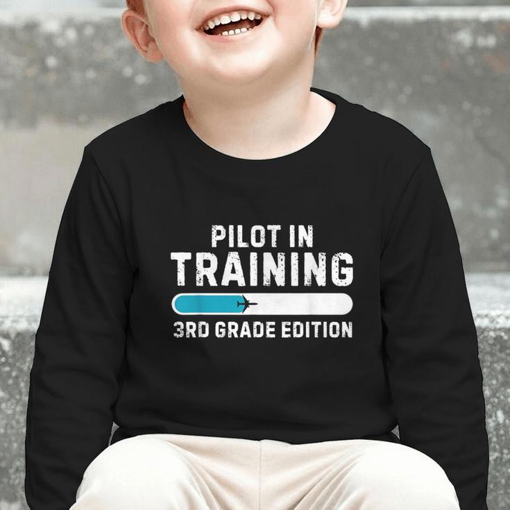 Pilot In Training 3rd Grade Edition Back To School Boys Girl Graphic Toddler Long Sleeve Tee Pilot In Training 3rd Grade Edition Back To School Boys Girl Graphic Toddler Long Sleeve Tee