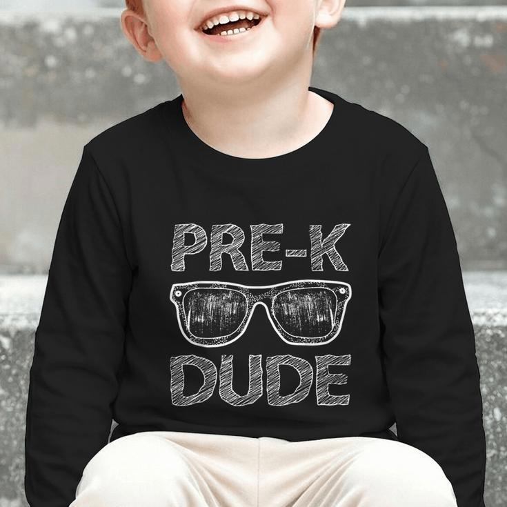 Pre-K Dude Back To School-First Day Of Preschool Girls Boys Graphic Toddler Long Sleeve Tee Pre-K Dude Back To School-First Day Of Preschool Girls Boys Graphic Toddler Long Sleeve Tee