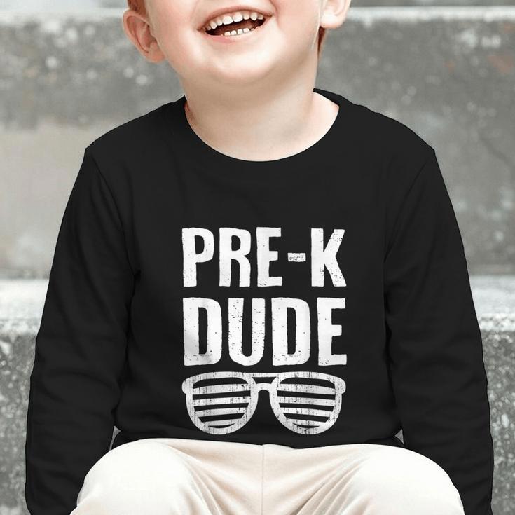 Pre-K Dude First Day Back To School Preschool Boys Kid Graphic Toddler Long Sleeve Tee Pre-K Dude First Day Back To School Preschool Boys Kid Graphic Toddler Long Sleeve Tee