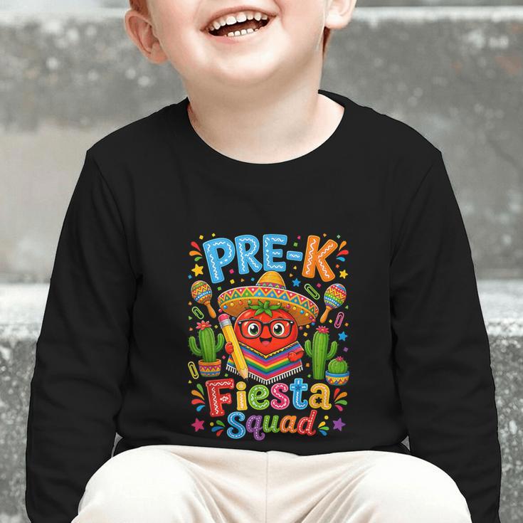 Pre-K Fiesta Squad Cute Tomato Back To School Party Graphic Toddler Long Sleeve Tee Pre-K Fiesta Squad Cute Tomato Back To School Party Graphic Toddler Long Sleeve Tee