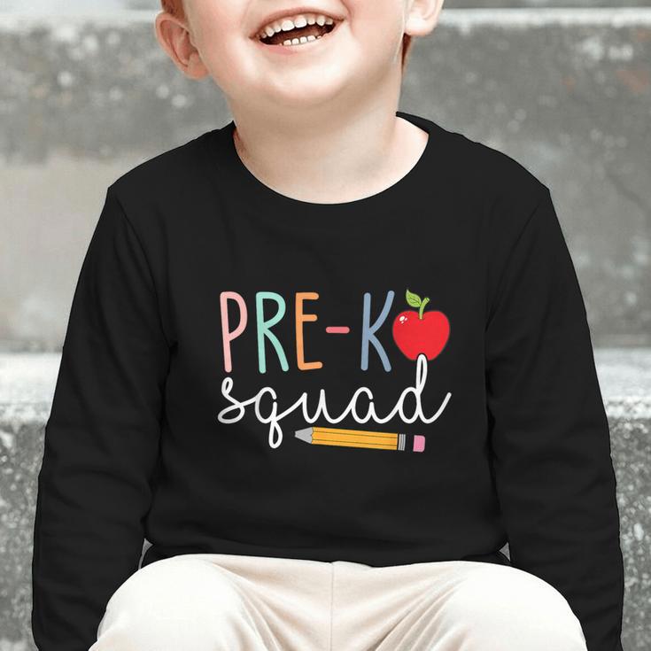 Pre-K Squad Tshirt Pre-K Back To School Graphic Toddler Long Sleeve Tee