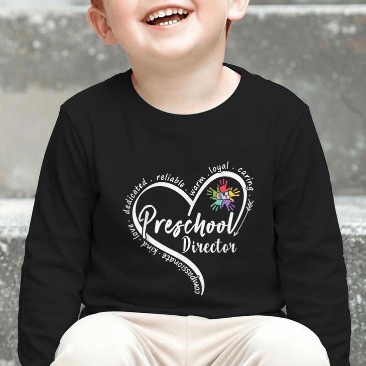 Preschool Director Assistant Back To School Daycare Thank Graphic Toddler Long Sleeve Tee