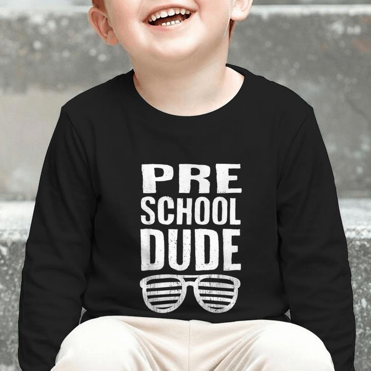 Preschool Dude First Day Back To School Boys Kids Graphic Toddler Long Sleeve Tee Preschool Dude First Day Back To School Boys Kids Graphic Toddler Long Sleeve Tee