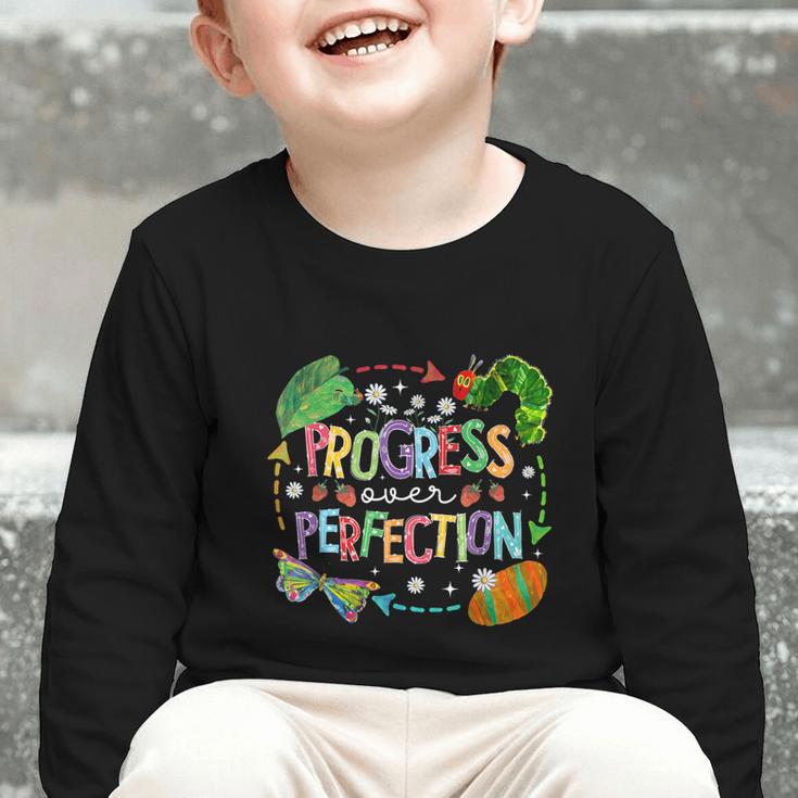 Progress Over Perfection Back To School Tee Graphic Toddler Long Sleeve Tee Progress Over Perfection Back To School Tee Graphic Toddler Long Sleeve Tee