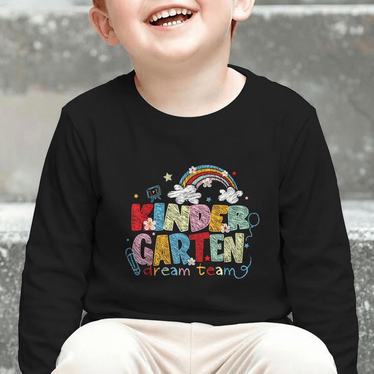 Rainbow Kindergarten Dream Painting Team Back To School Graphic Toddler Long Sleeve Tee