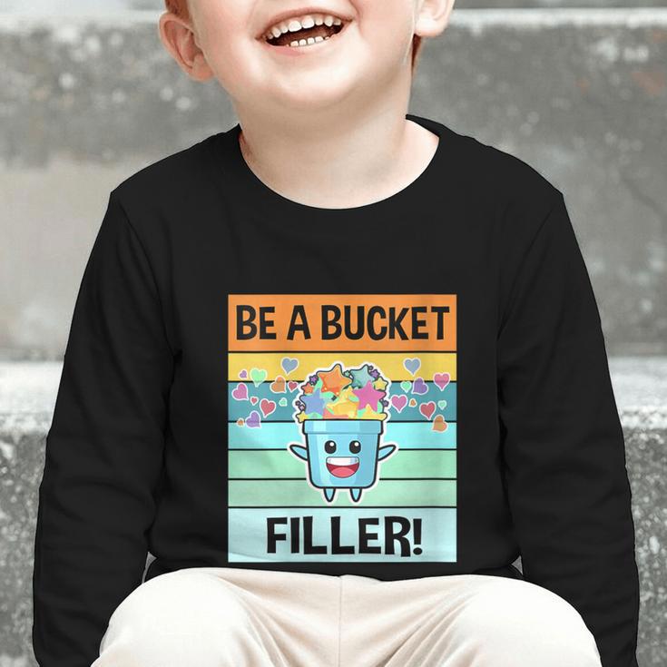 Retro Be A Bucket Filler Shirt Back To School Shirt Graphic Toddler Long Sleeve Tee Retro Be A Bucket Filler Shirt Back To School Shirt Graphic Toddler Long Sleeve Tee