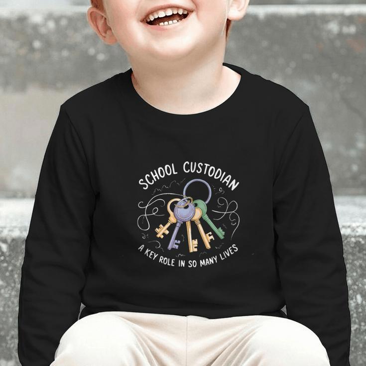 School Custodian Back To School Janitor Appreciation Men Graphic Toddler Long Sleeve Tee School Custodian Back To School Janitor Appreciation Men Graphic Toddler Long Sleeve Tee