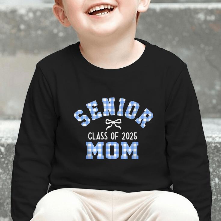 Senior 2025 Class Of 2025 Senior Mom Bow Back To School Graphic Toddler Long Sleeve Tee
