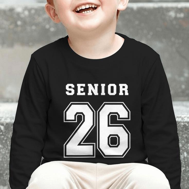 Senior 26 Class Of 2026 Front Back Grad Back To School Graphic Toddler Long Sleeve Tee