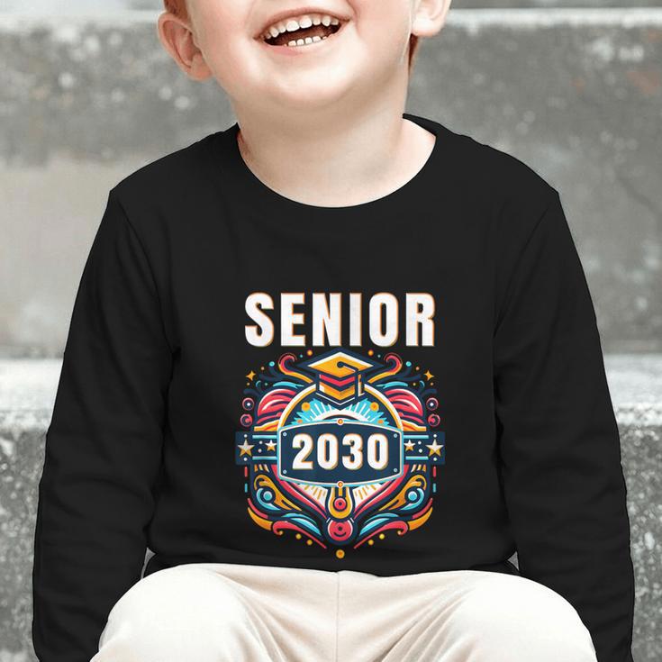 Senior 30 Class Of 2030 Back To School Graduation 2030 Graphic Toddler Long Sleeve Tee Senior 30 Class Of 2030 Back To School Graduation 2030 Graphic Toddler Long Sleeve Tee