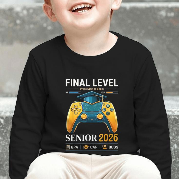 Senior Class Of 2026 Back To School Gamer Boys Senior 2026 Graphic Toddler Long Sleeve Tee Senior Class Of 2026 Back To School Gamer Boys Senior 2026 Graphic Toddler Long Sleeve Tee