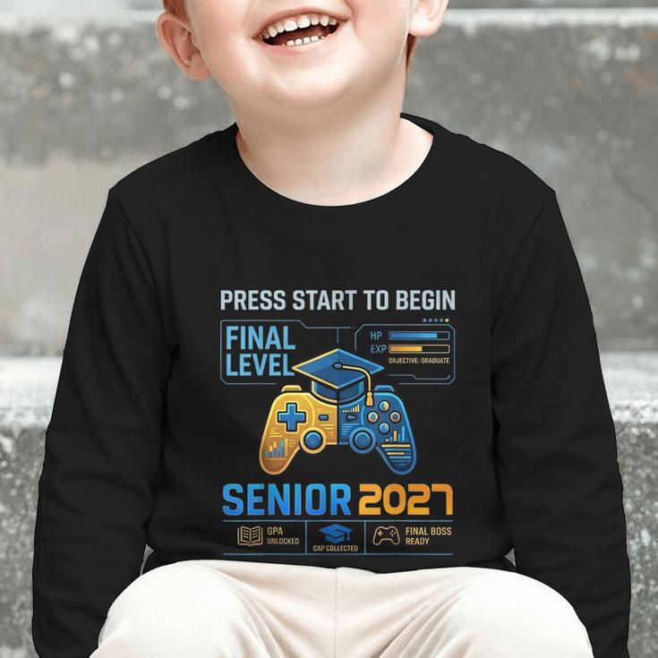 Senior Class Of 2027 Back To School Gamer Boys Senior 2027 Graphic Toddler Long Sleeve Tee Senior Class Of 2027 Back To School Gamer Boys Senior 2027 Graphic Toddler Long Sleeve Tee