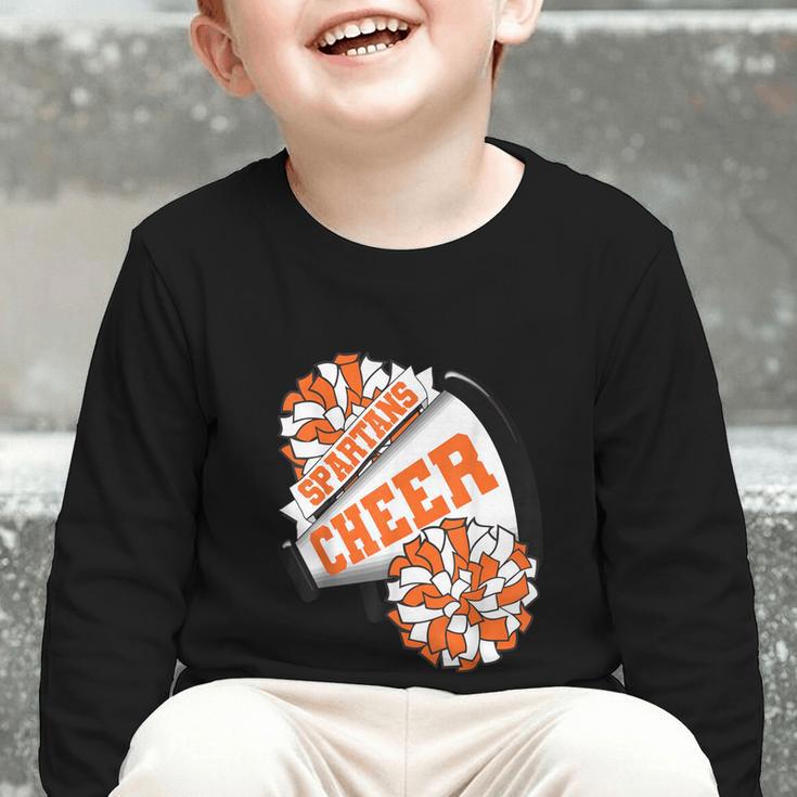 Spartans Cheer Back To School Cheerleading Spirit O Graphic Toddler Long Sleeve Tee Spartans Cheer Back To School Cheerleading Spirit O Graphic Toddler Long Sleeve Tee