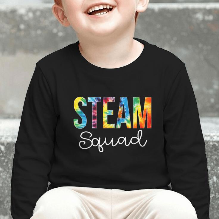 STEAM Squad For Work Tie Dye Back To School Appreciation Day Graphic Toddler Long Sleeve Tee