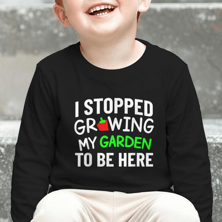 I Stopped Growing My Garden Back To School Gamer Tee Graphic Toddler Long Sleeve Tee