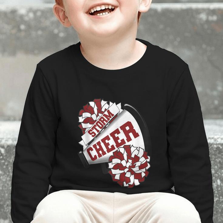 Storm Cheer Back To School Cheerleading Spirit M Graphic Toddler Long Sleeve Tee Storm Cheer Back To School Cheerleading Spirit M Graphic Toddler Long Sleeve Tee