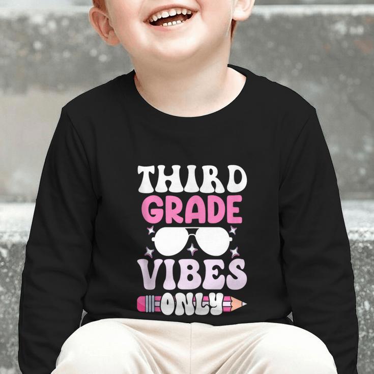 Third Grade 3rd Vibes Only Back To School Student Girl Graphic Toddler Long Sleeve Tee Third Grade 3rd Vibes Only Back To School Student Girl Graphic Toddler Long Sleeve Tee