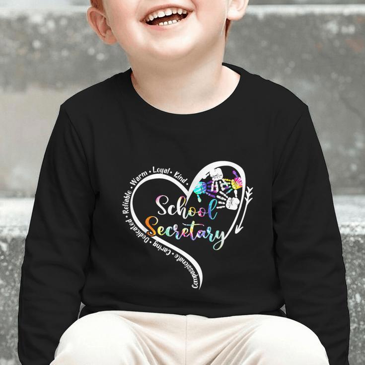 Tie Dye Heart School Secretary Life Tee Cute Back To School Graphic Toddler Long Sleeve Tee Tie Dye Heart School Secretary Life Tee Cute Back To School Graphic Toddler Long Sleeve Tee
