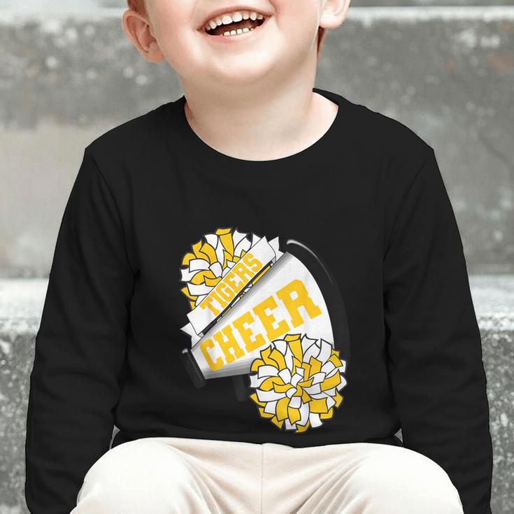 Tigers Cheer Back To School Cheerleading Spirit GY Graphic Toddler Long Sleeve Tee