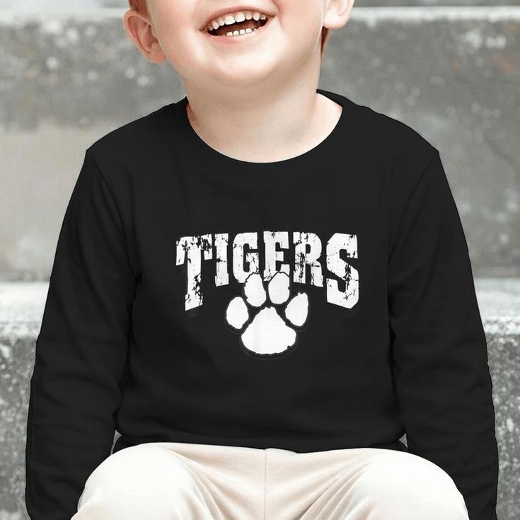 Tigers School Spirit Back To School B Graphic Toddler Long Sleeve Tee