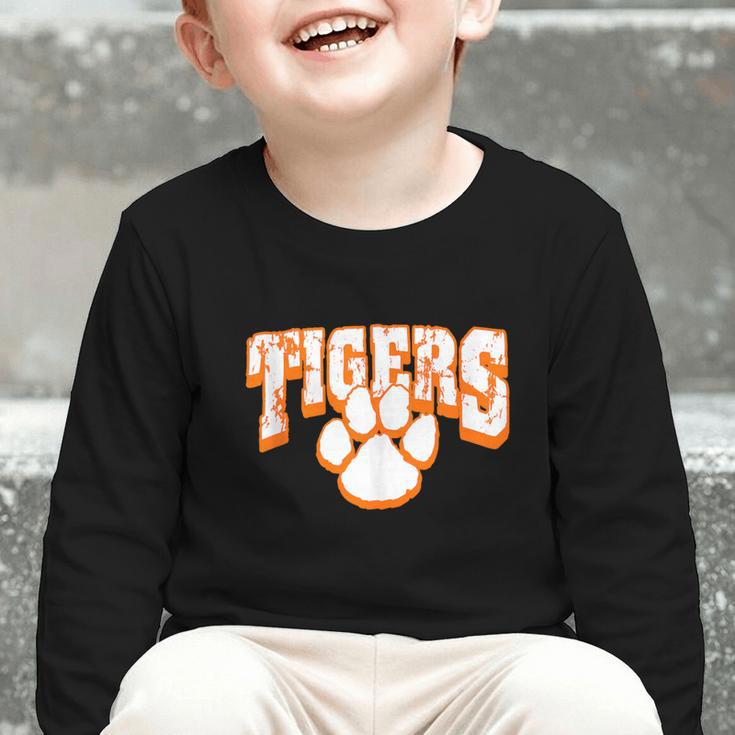 Tigers School Spirit Back To School O Graphic Toddler Long Sleeve Tee Tigers School Spirit Back To School O Graphic Toddler Long Sleeve Tee