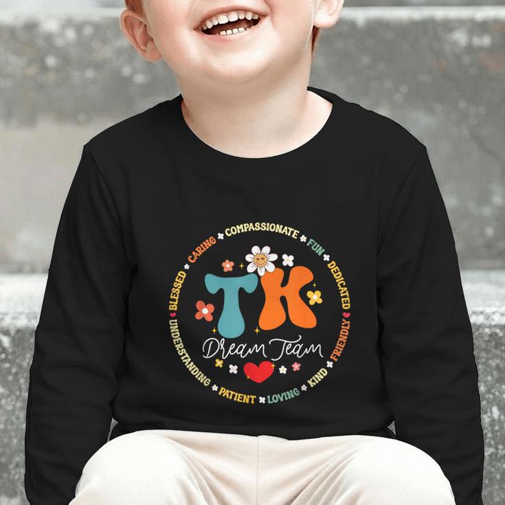 TK Dream Team Squad Transitional-Kindergarten Back To School Graphic Toddler Long Sleeve Tee TK Dream Team Squad Transitional-Kindergarten Back To School Graphic Toddler Long Sleeve Tee