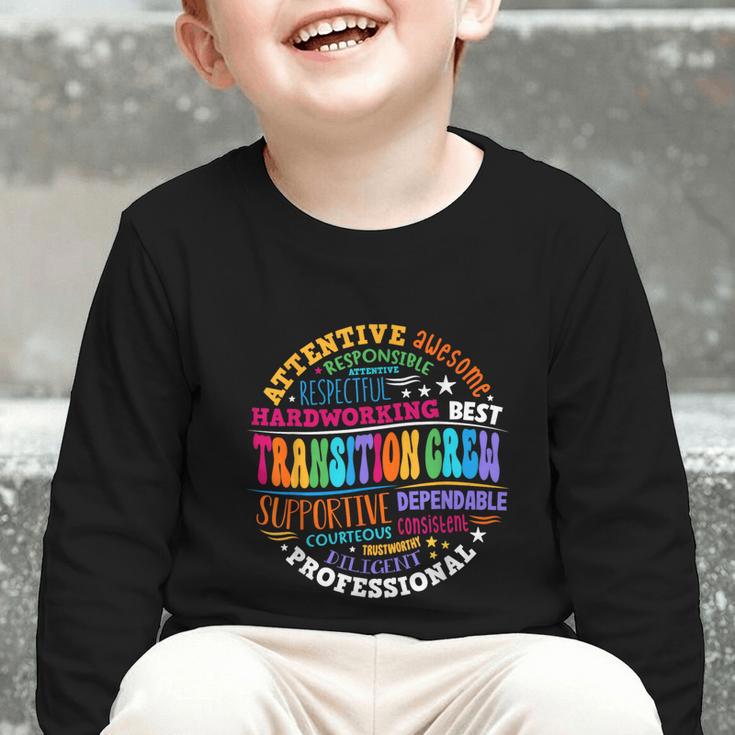 Transition Crew Squad Appreciation Week Back To School Graphic Toddler Long Sleeve Tee Transition Crew Squad Appreciation Week Back To School Graphic Toddler Long Sleeve Tee