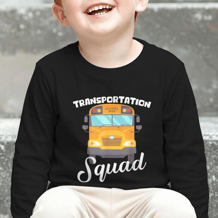 Transportation Squad Back To School Bus Driver Monitor Aide Graphic Toddler Long Sleeve Tee Transportation Squad Back To School Bus Driver Monitor Aide Graphic Toddler Long Sleeve Tee