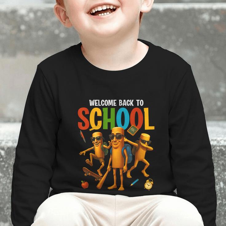 Tung Tung Tung Sahur Back To School Italian Brainrot Meme Graphic Toddler Long Sleeve Tee Tung Tung Tung Sahur Back To School Italian Brainrot Meme Graphic Toddler Long Sleeve Tee