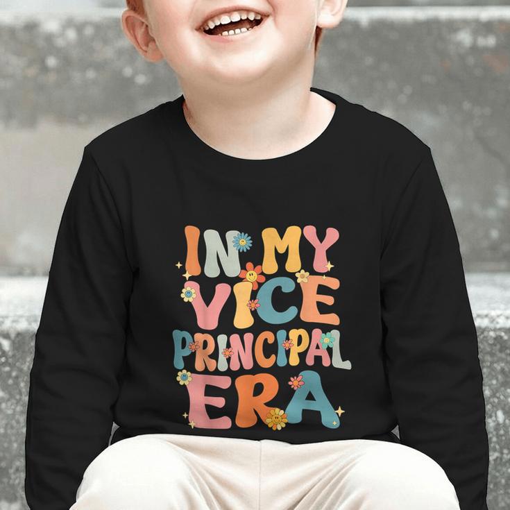In My Vice Principal Era Groovy Back To School VicePrincipal Graphic Toddler Long Sleeve Tee In My Vice Principal Era Groovy Back To School VicePrincipal Graphic Toddler Long Sleeve Tee