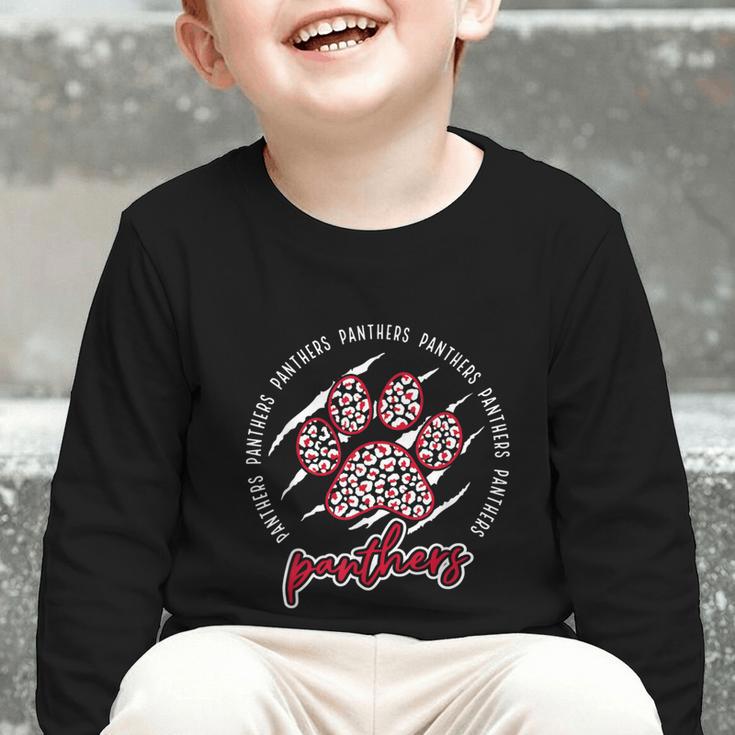 Vintage Panthers School Sports Name Spirit Back To School Graphic Toddler Long Sleeve Tee Vintage Panthers School Sports Name Spirit Back To School Graphic Toddler Long Sleeve Tee