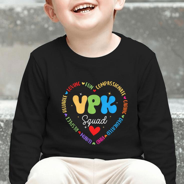 VPK Squad First Day Of VPK Back To School Graphic Toddler Long Sleeve Tee VPK Squad First Day Of VPK Back To School Graphic Toddler Long Sleeve Tee
