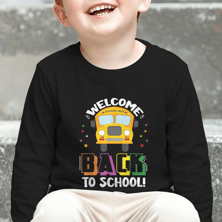 Welcome Back To School Bus Driver First Day Of School Graphic Toddler Long Sleeve Tee