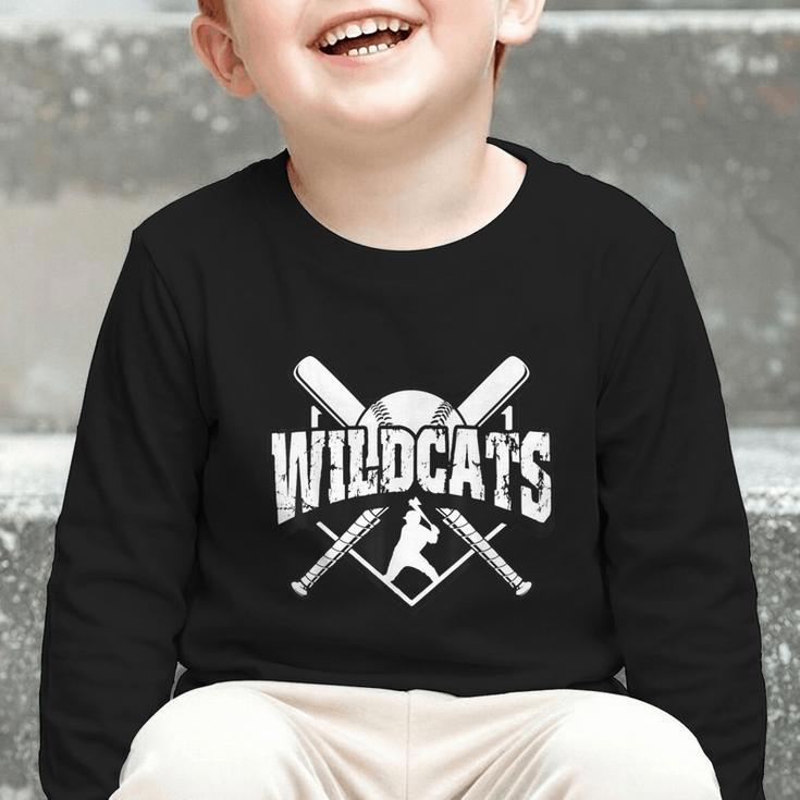 Wildcats Baseball Back To School Spirit Graphic Toddler Long Sleeve Tee Wildcats Baseball Back To School Spirit Graphic Toddler Long Sleeve Tee