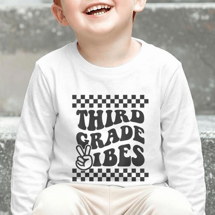 1st Day Of 3rd Grade Vibes Retro Girls Back To School Boys Graphic Toddler Long Sleeve Tee 1st Day Of 3rd Grade Vibes Retro Girls Back To School Boys Graphic Toddler Long Sleeve Tee