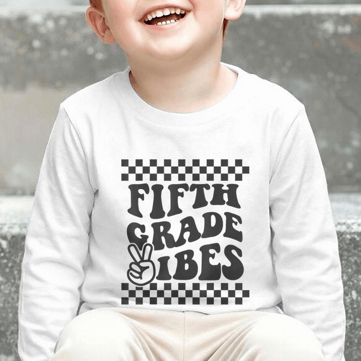 1st Day Of 5th Grade Vibes Retro Girls Back To School Boys Graphic Toddler Long Sleeve Tee 1st Day Of 5th Grade Vibes Retro Girls Back To School Boys Graphic Toddler Long Sleeve Tee