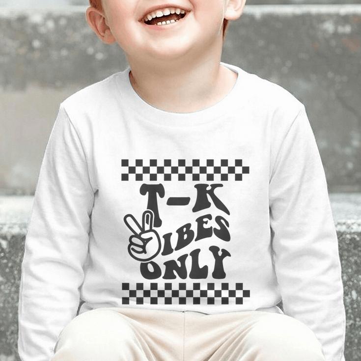 1st Day Of TK Vibes Only Retro Girls Back To SchoolK Boys Graphic Toddler Long Sleeve Tee 1st Day Of TK Vibes Only Retro Girls Back To SchoolK Boys Graphic Toddler Long Sleeve Tee