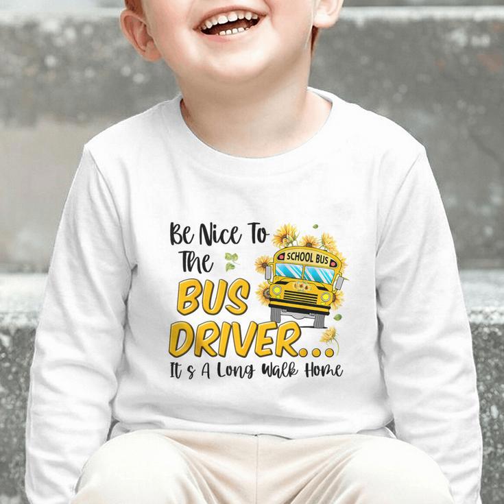 Back To School Be Nice To The Bus Driver Magic School Bus Graphic Toddler Long Sleeve Tee Back To School Be Nice To The Bus Driver Magic School Bus Graphic Toddler Long Sleeve Tee